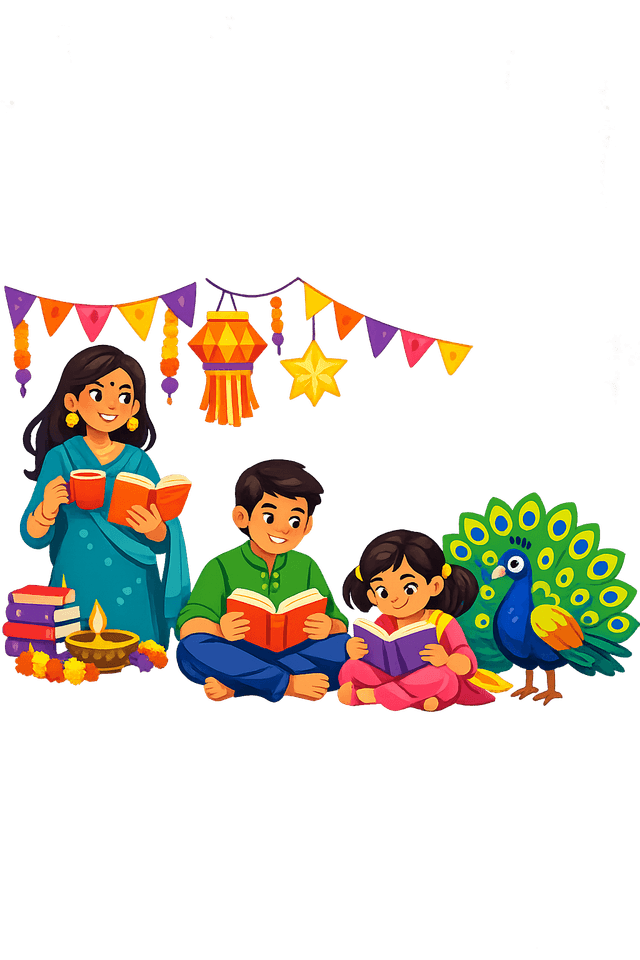 People reading books